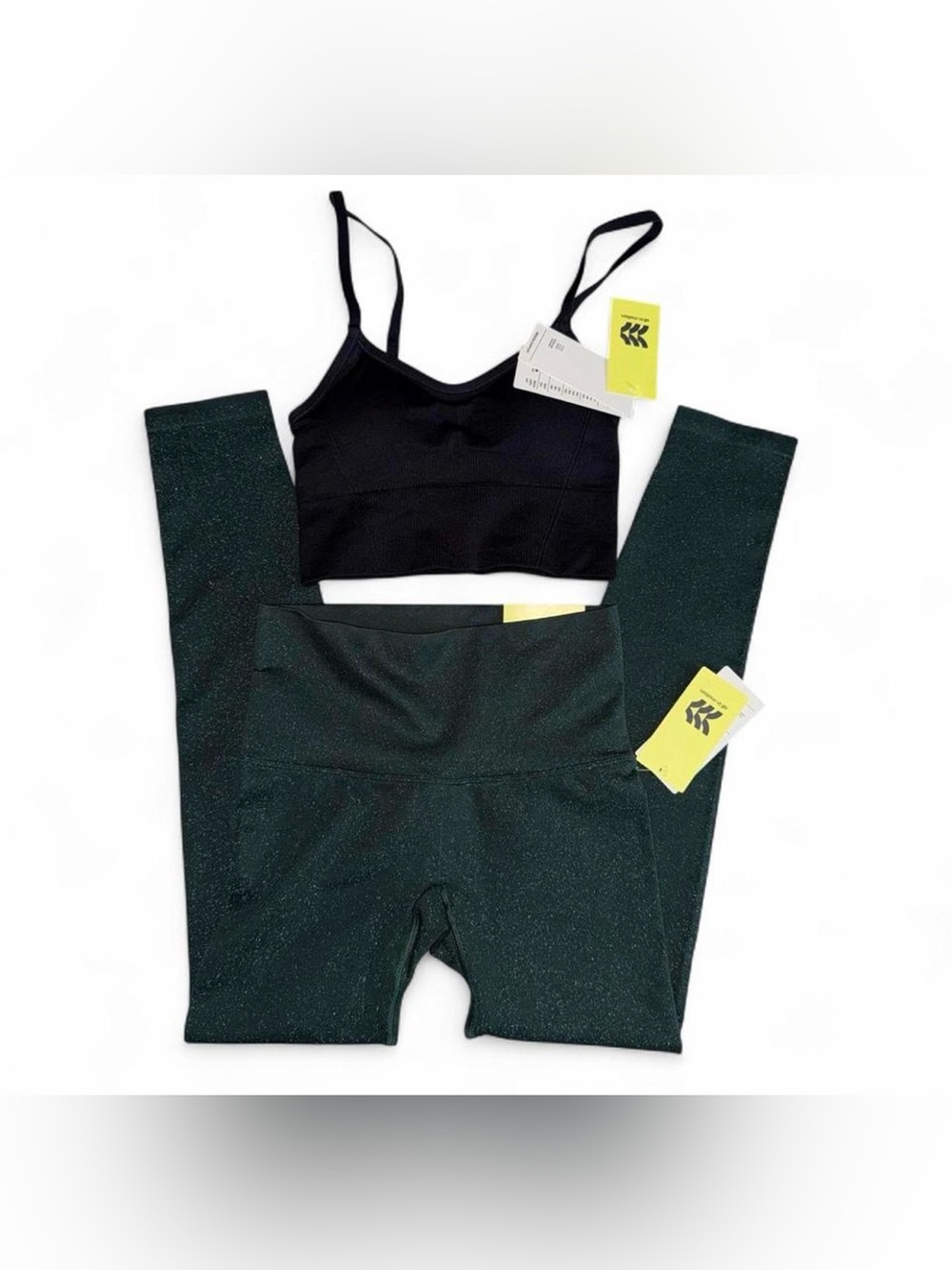 NWT ALL IN MOTION bundle of 2 - black & green activewear set  sz XS ✨